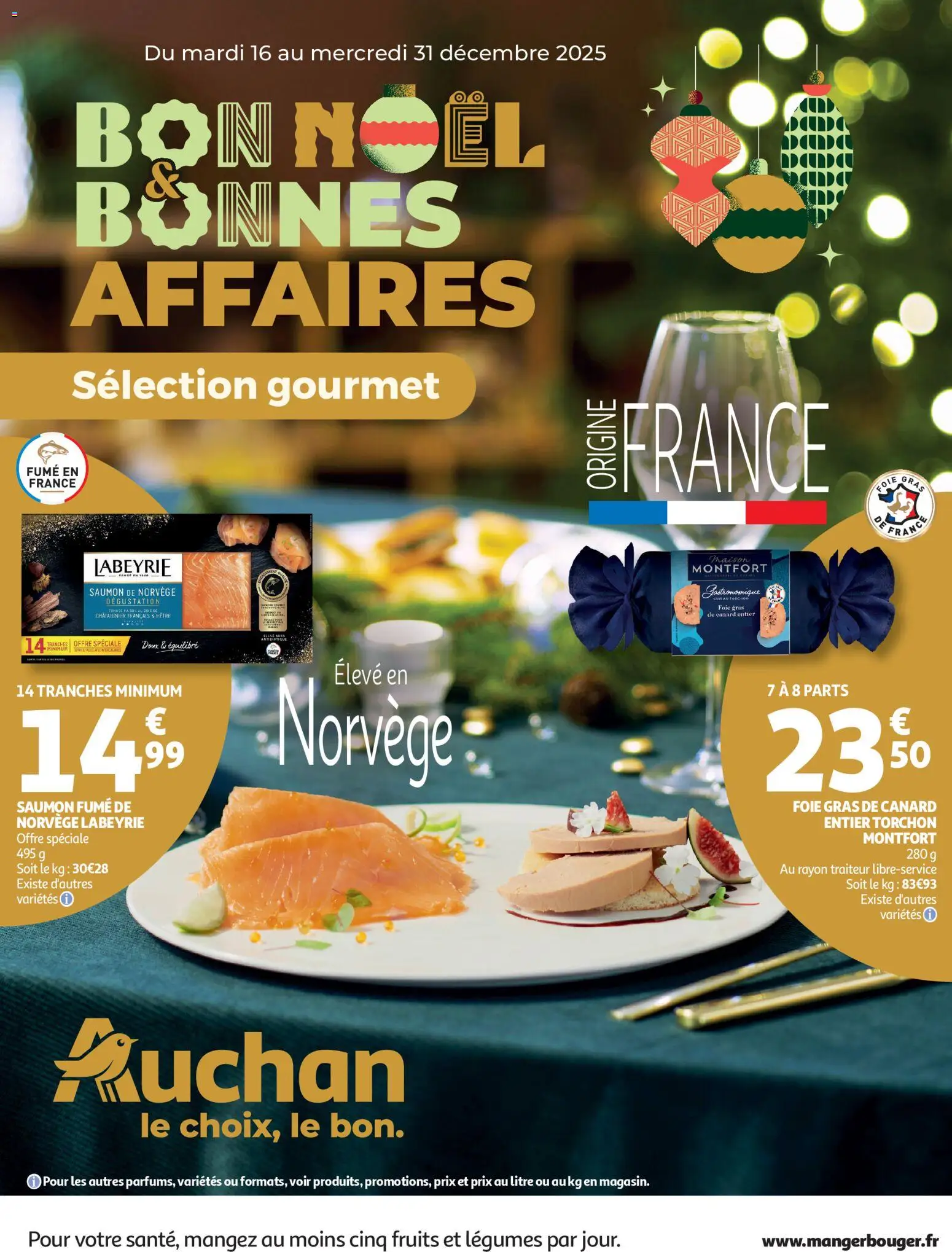 Auchan - Sélection gourmet, bon Noël - page 1 - valable à partir du 16/12/2025
