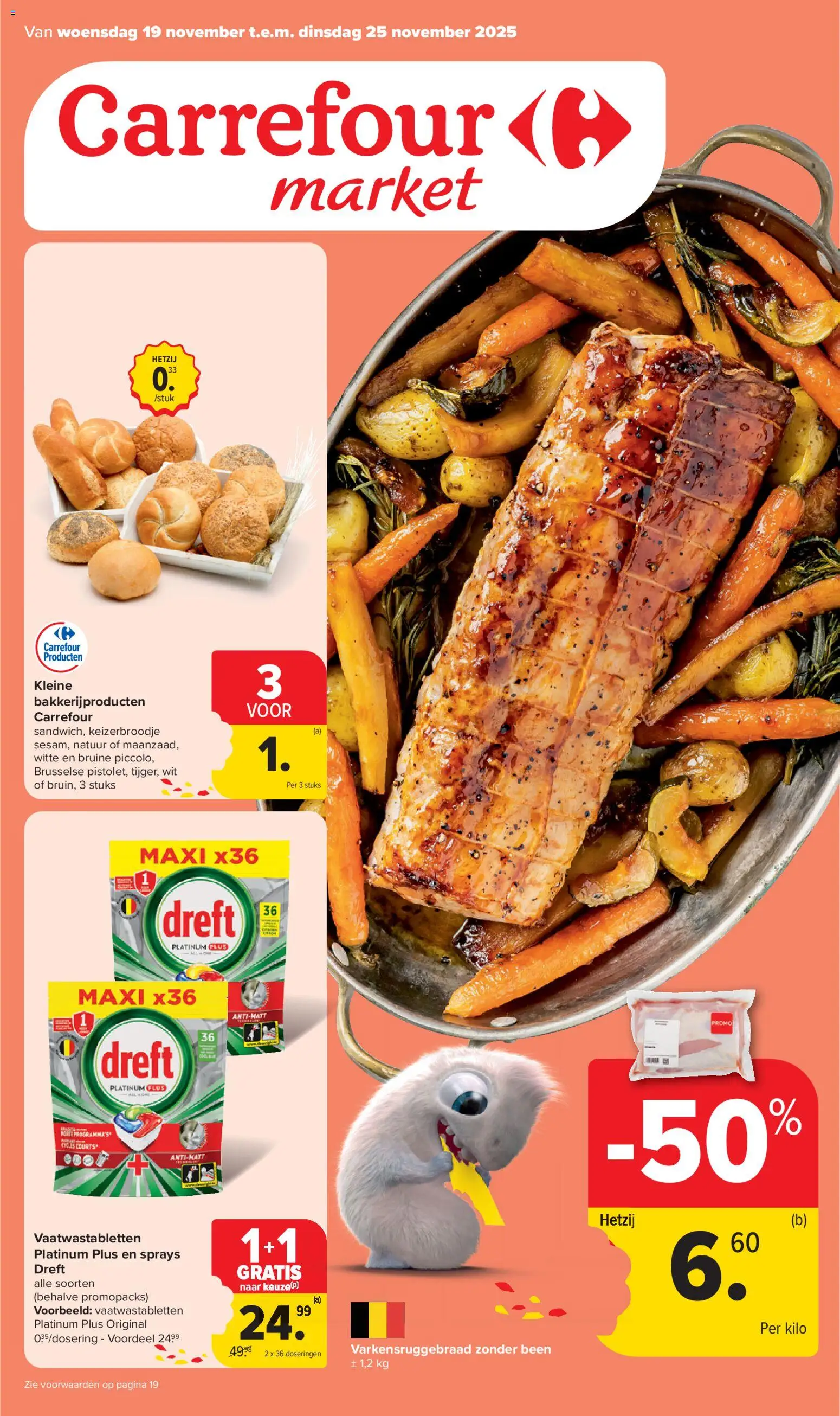 Carrefour market folder week 47 - pagina 1- geldig vanaf 19/11/2025