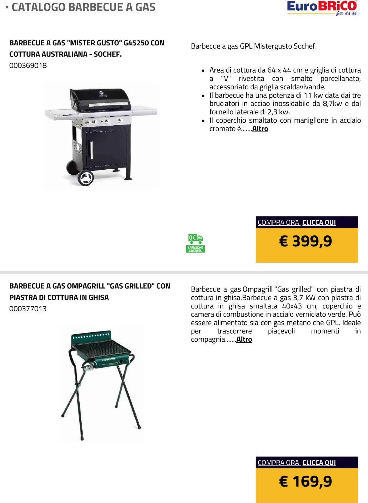 Eurobrico Barbecue a Gas catalogo - pagina 5 - valido dal 23/07/2025