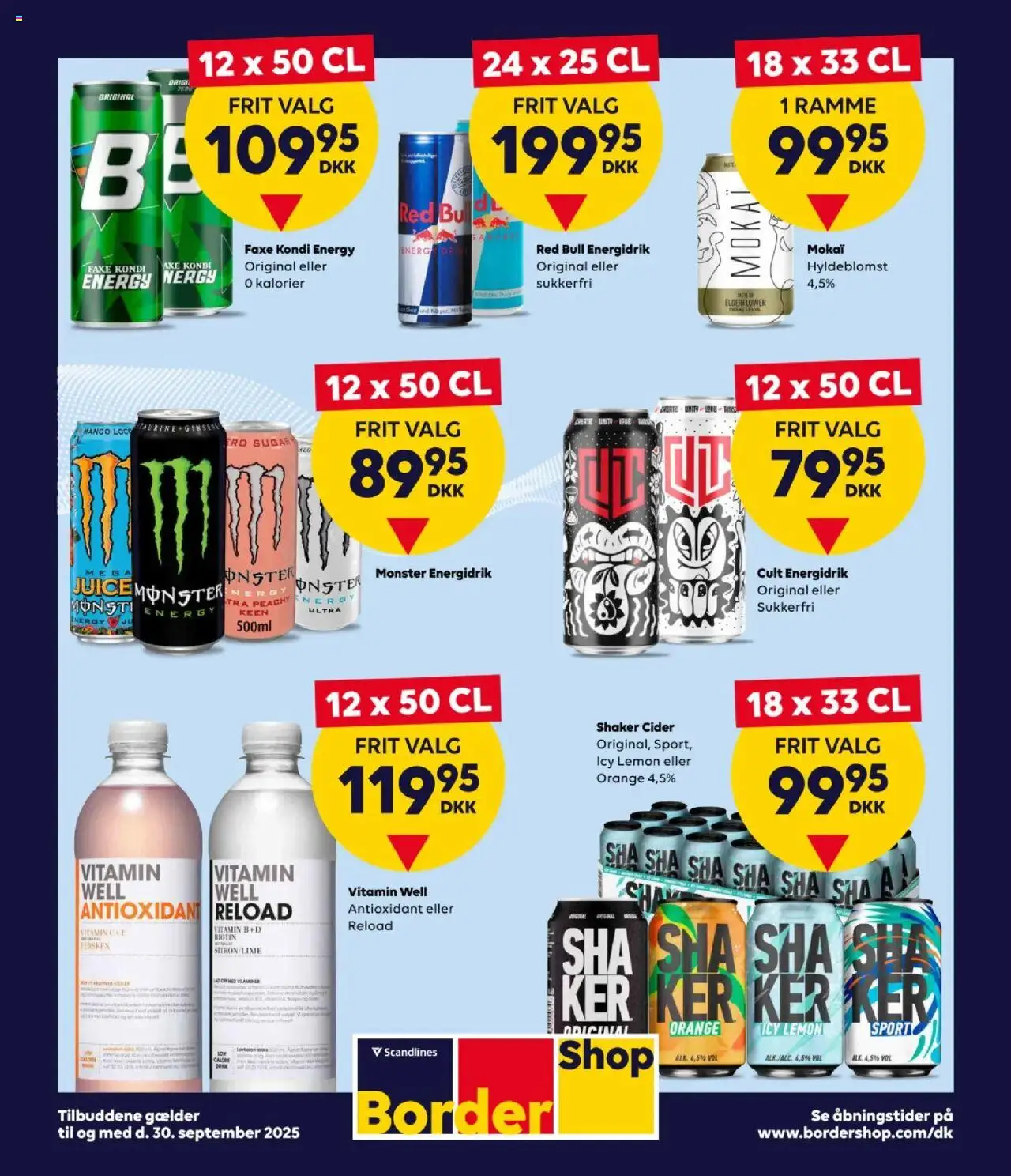Bordershop - Stærke priser på energidrik - side 1- gyldig fra 13/08/2025