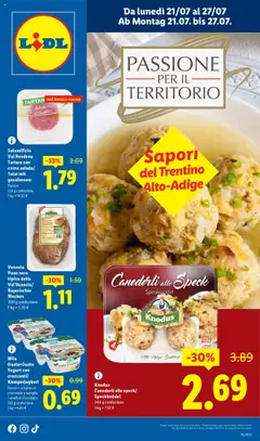 Anteprima Lidl Trentino Alto-Adige catalogo valida dal 21/07/2025