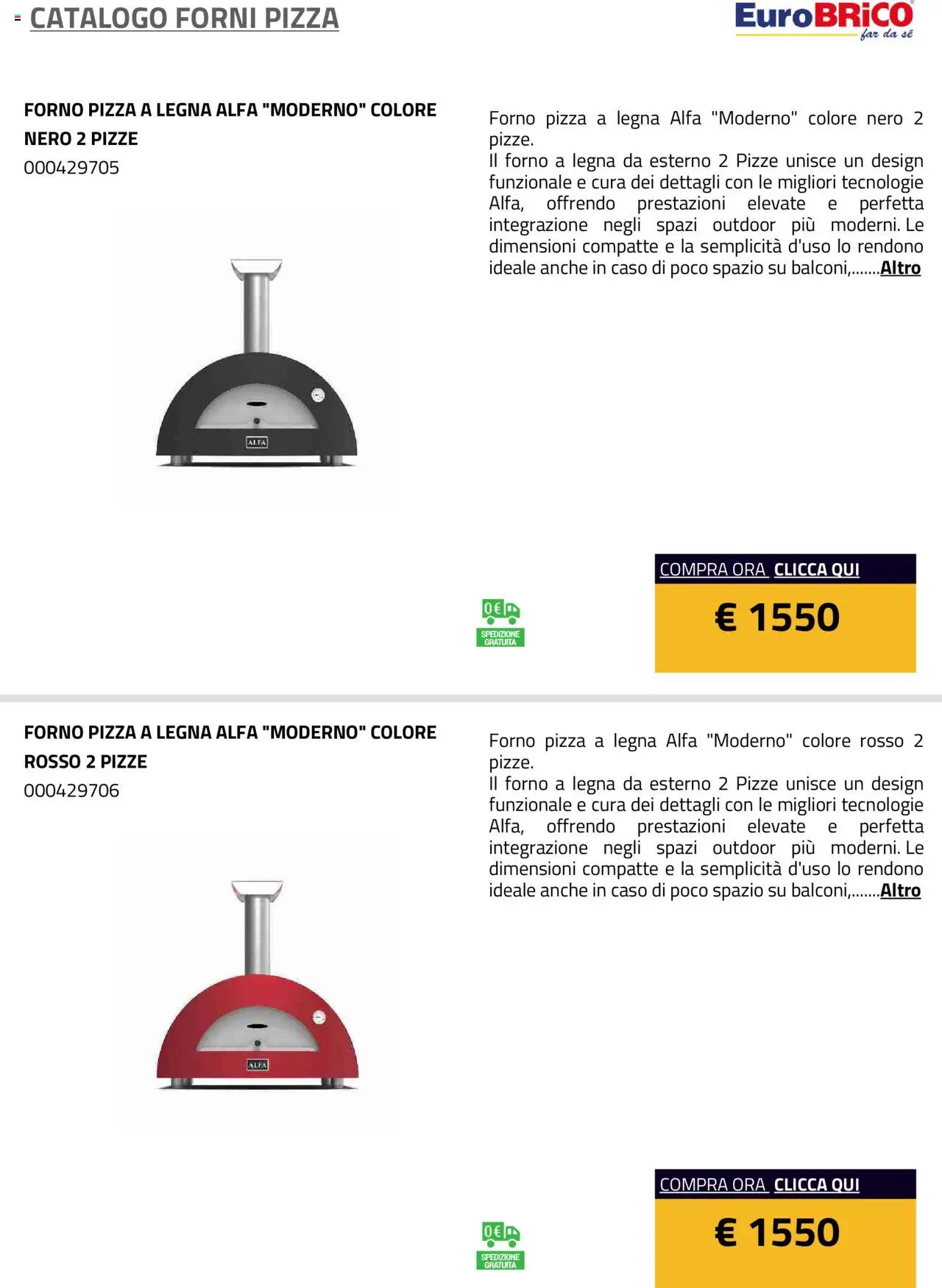Eurobrico Forni Pizza catalogo - pagina 38 - valido dal 23/07/2025