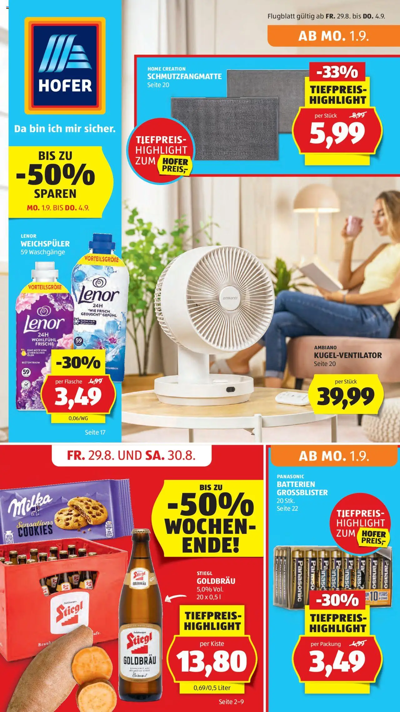 Hofer Flugblatt - Seite 1- gültig ab 29.08.2025