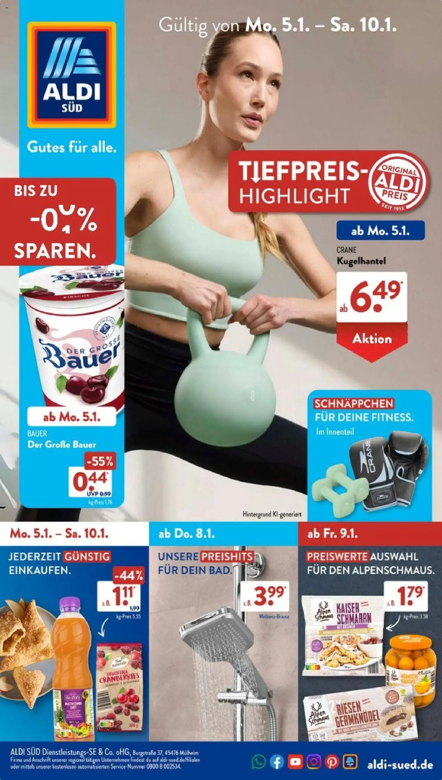 Aldi Süd Prospekt 	 - Seite 1 - gültig ab 05.01.2026