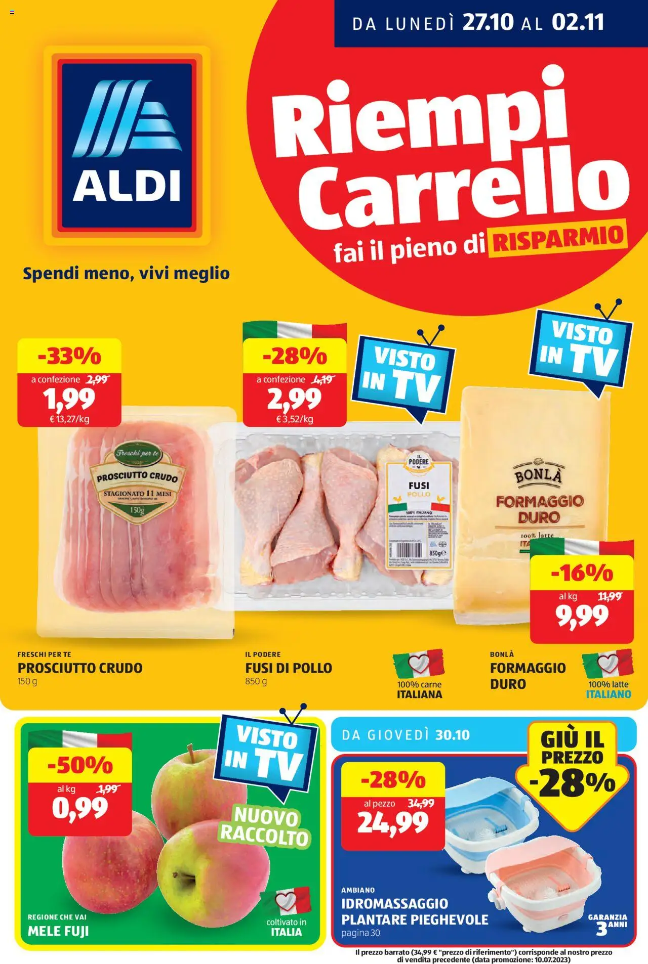 Volantino Aldi	 - pagina 1 - valido dal 27/10/2025