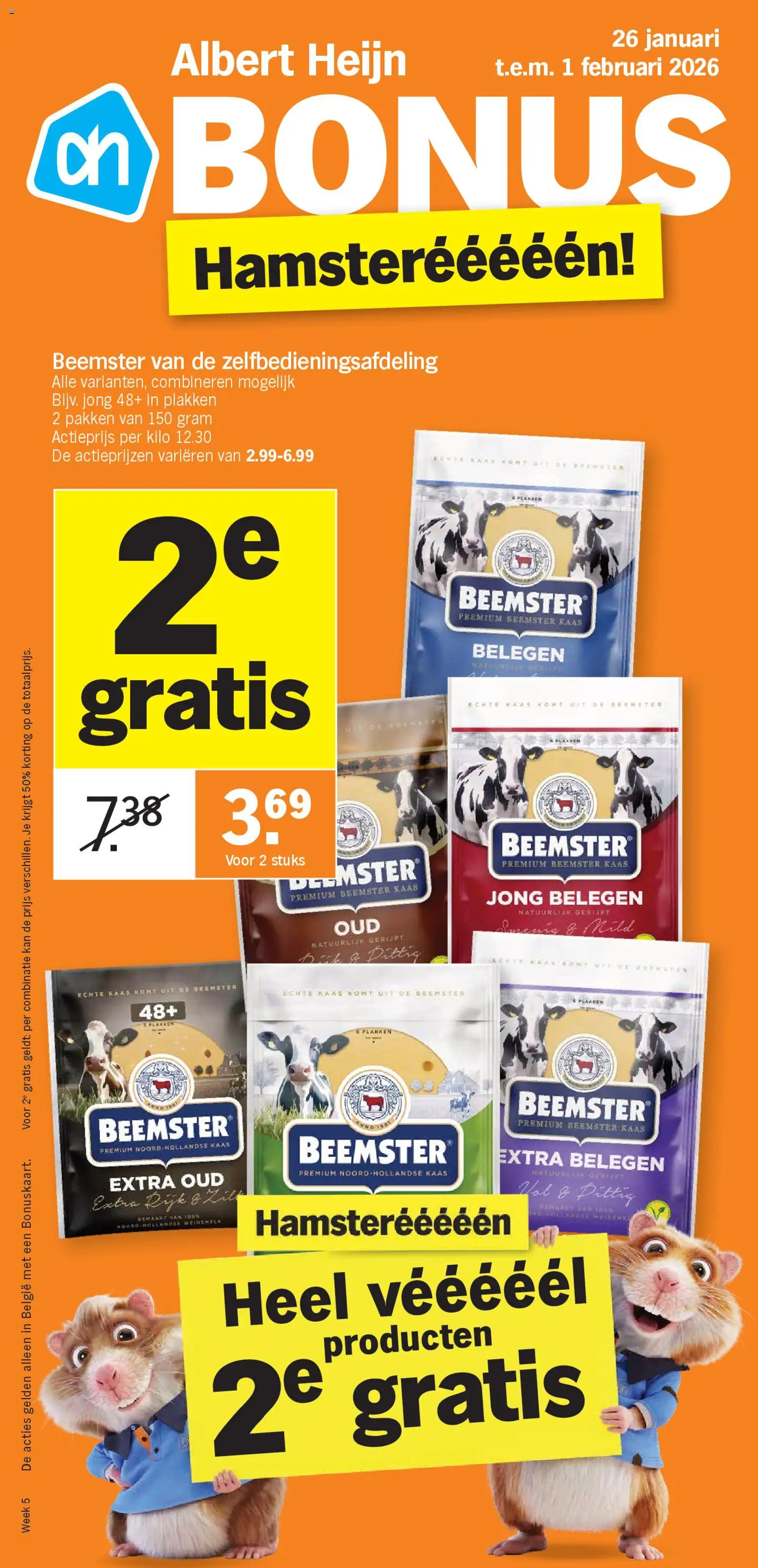 Albert Heijn folder week  / de la semaine 5 - pagina 1- geldig vanaf 26/01/2026