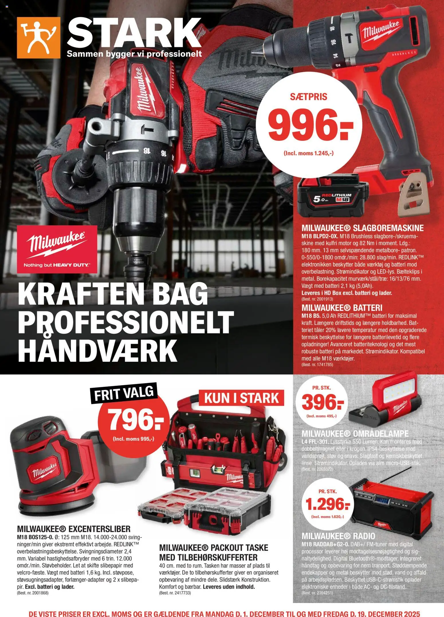 Stark - Milwaukee Folder - side 1- gyldig fra 01/12/2025