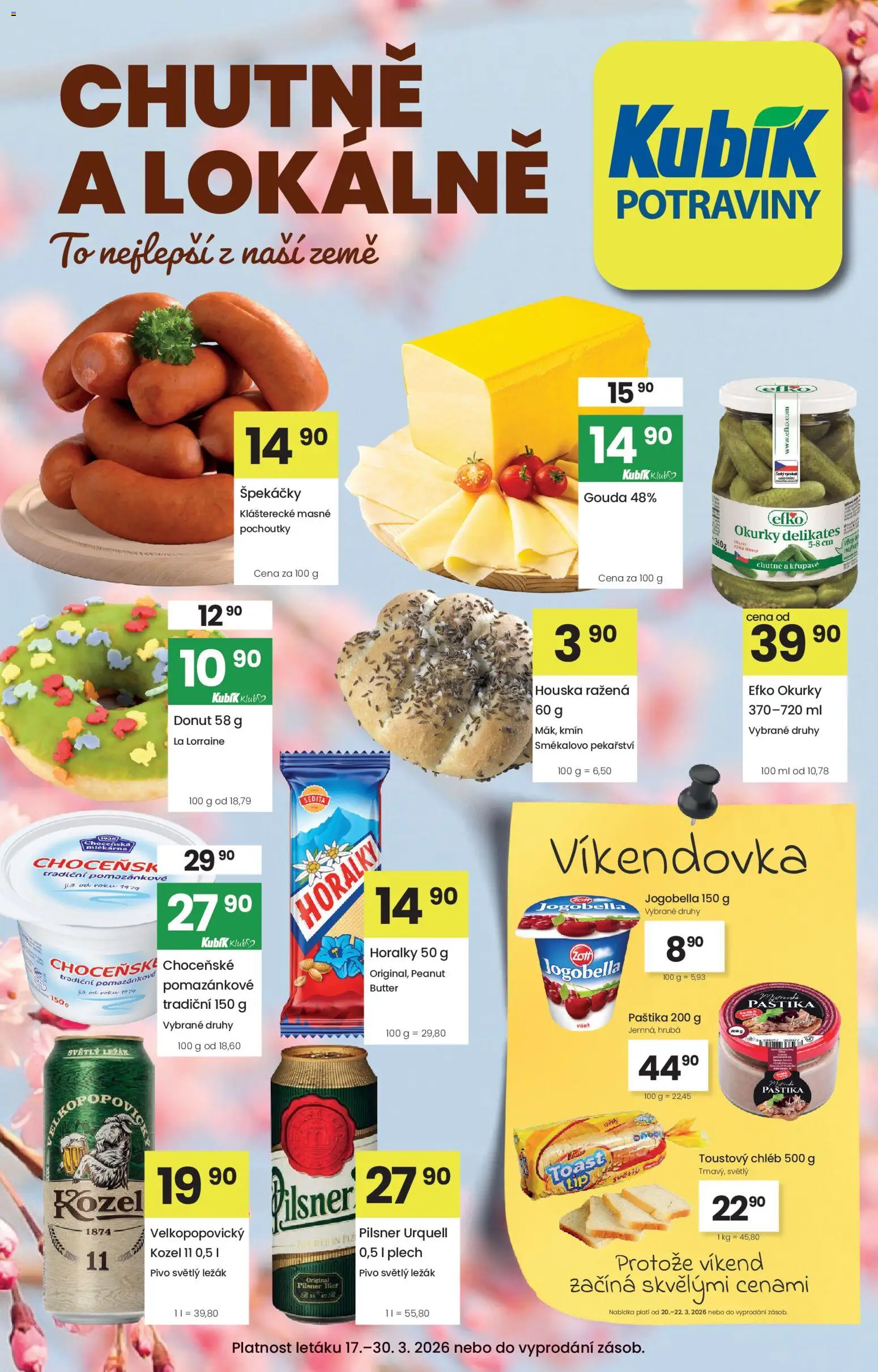Kubík leták - strana 1- platný od 17.03.2026