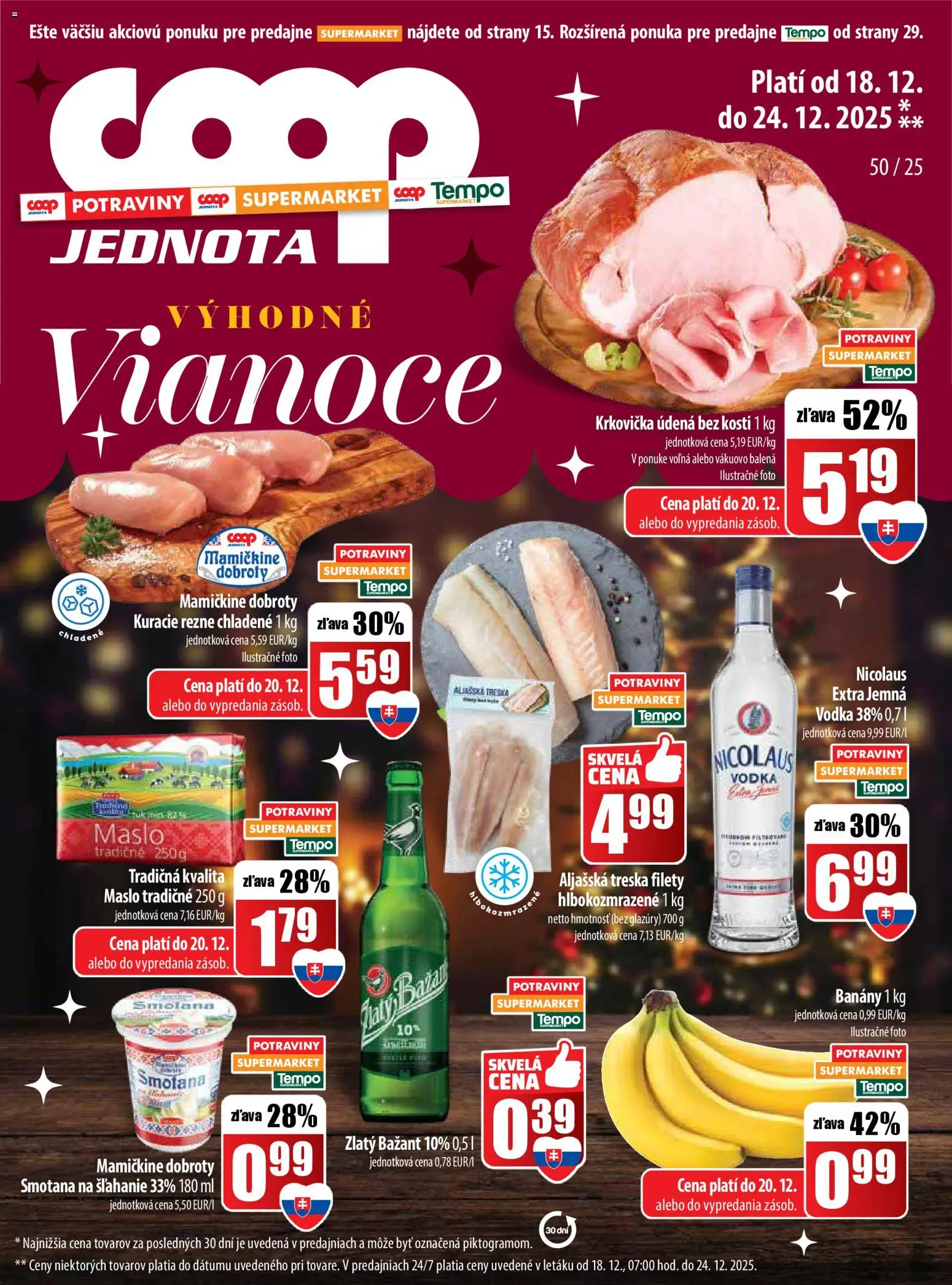 COOP Jednota leták - strana 1- platný od 18.12.2025