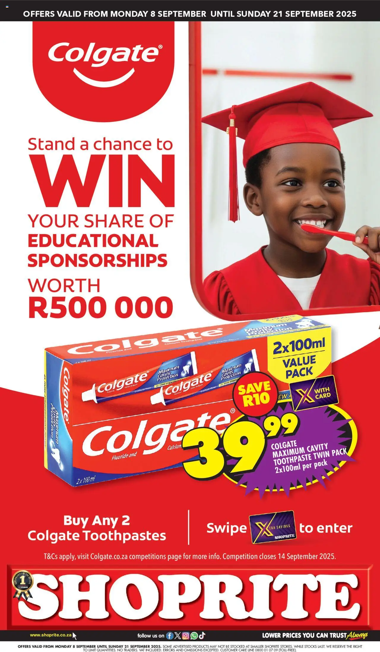 Shoprite - Colgate Promotion - page 1- valid from 08/09/2025