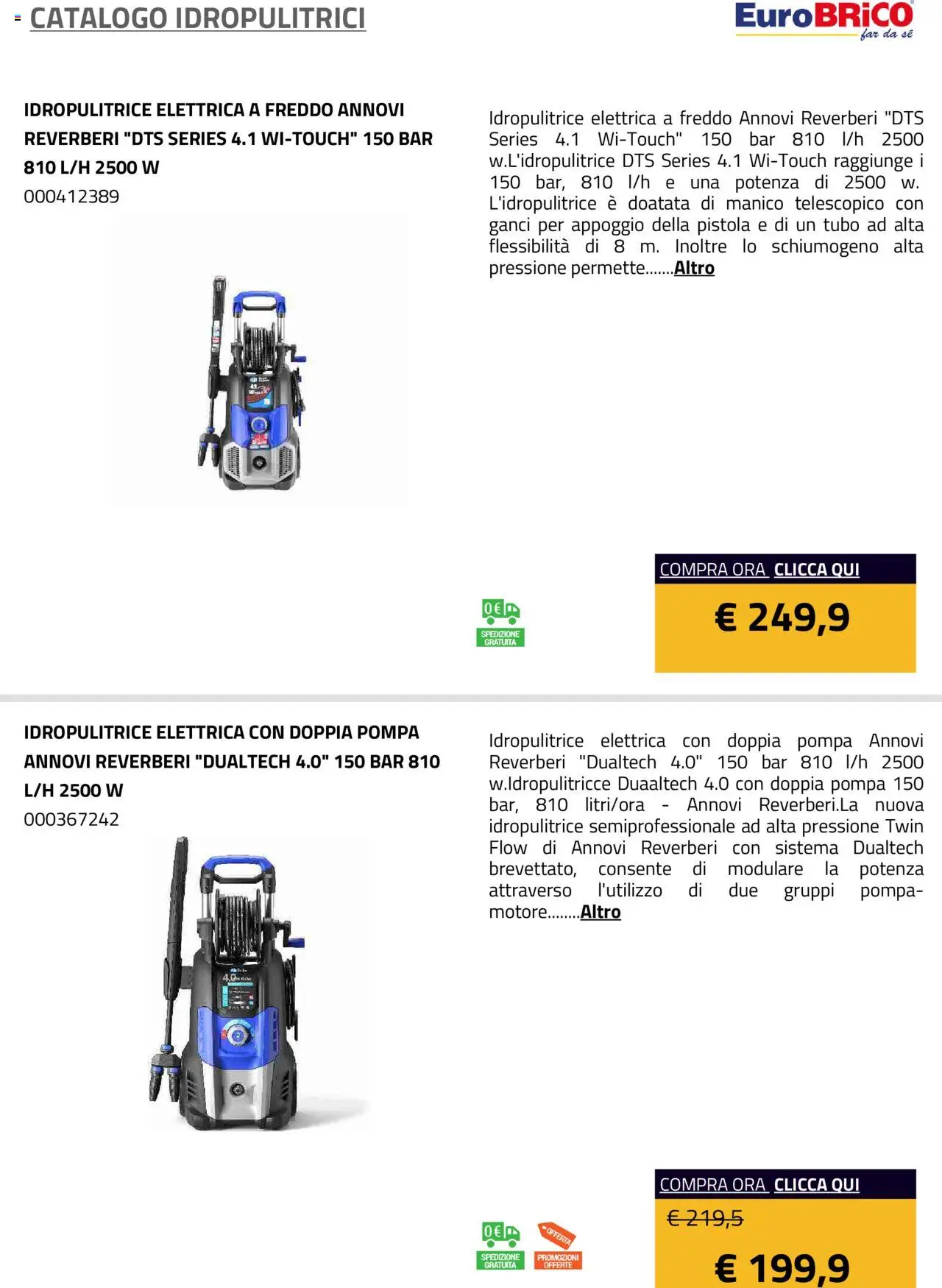 Eurobrico Idropulitrici catalogo - pagina 10 - valido dal 23/07/2025
