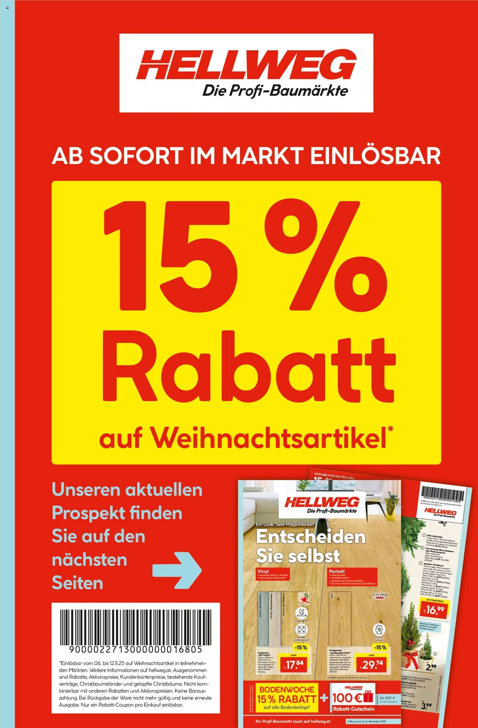 HELLWEG Flugblatt - Seite 1- gültig ab 06.11.2025