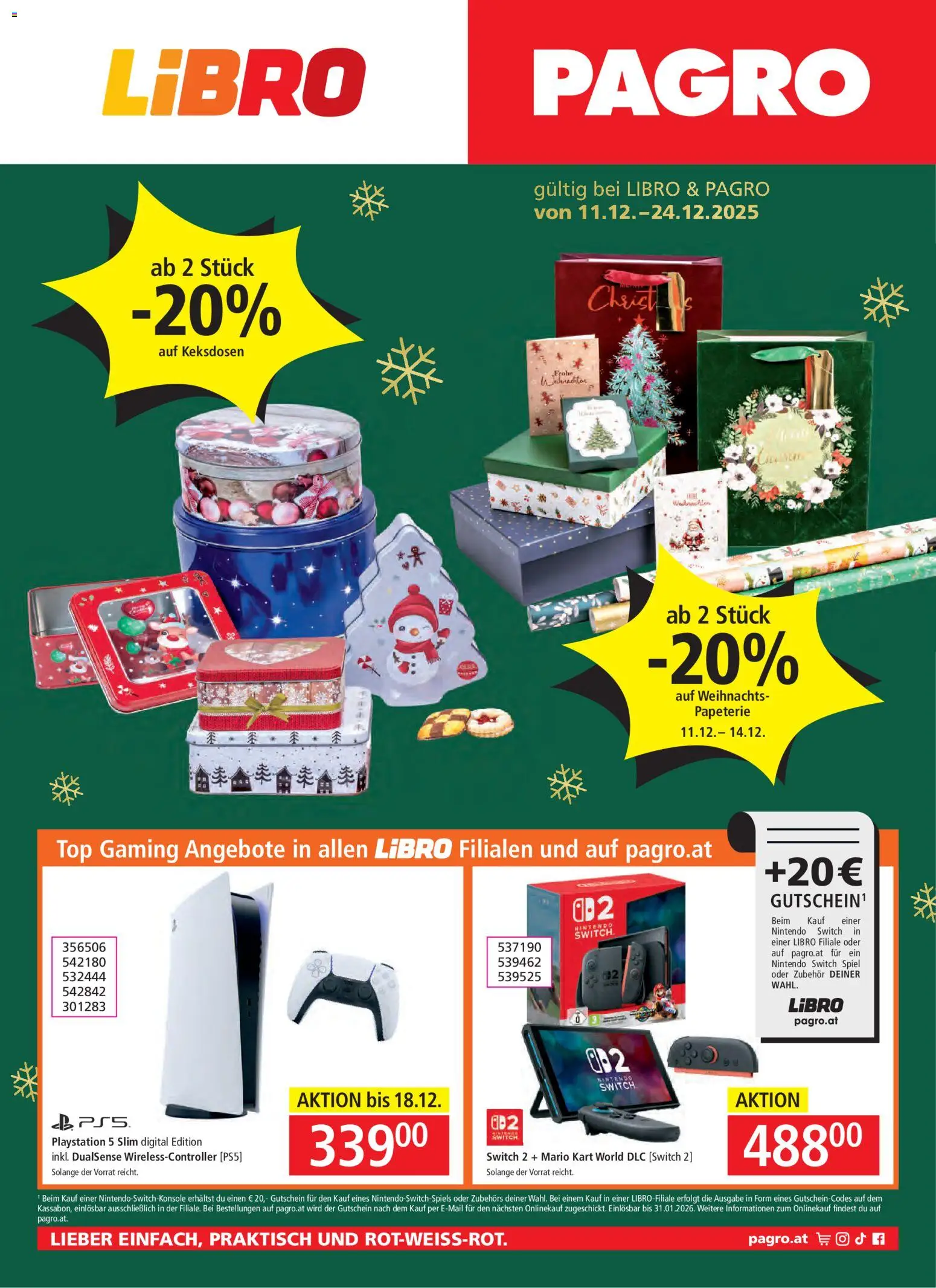 Pagro-Diskont Flugblatt - Seite 1- gültig ab 11.12.2025