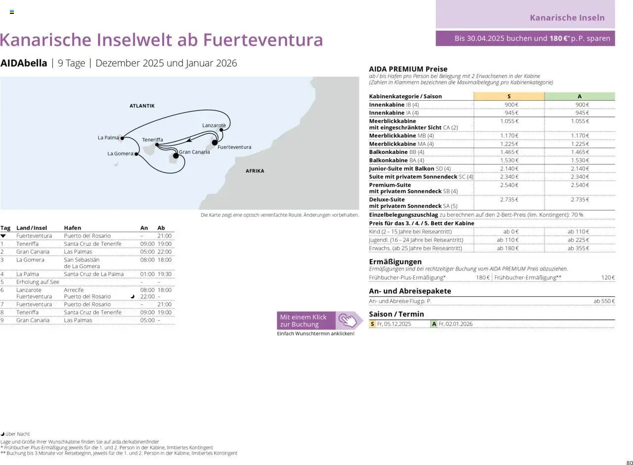 Aida Prospekt Winter 2025/26 - Seite 80 - gültig ab 01.10.2025