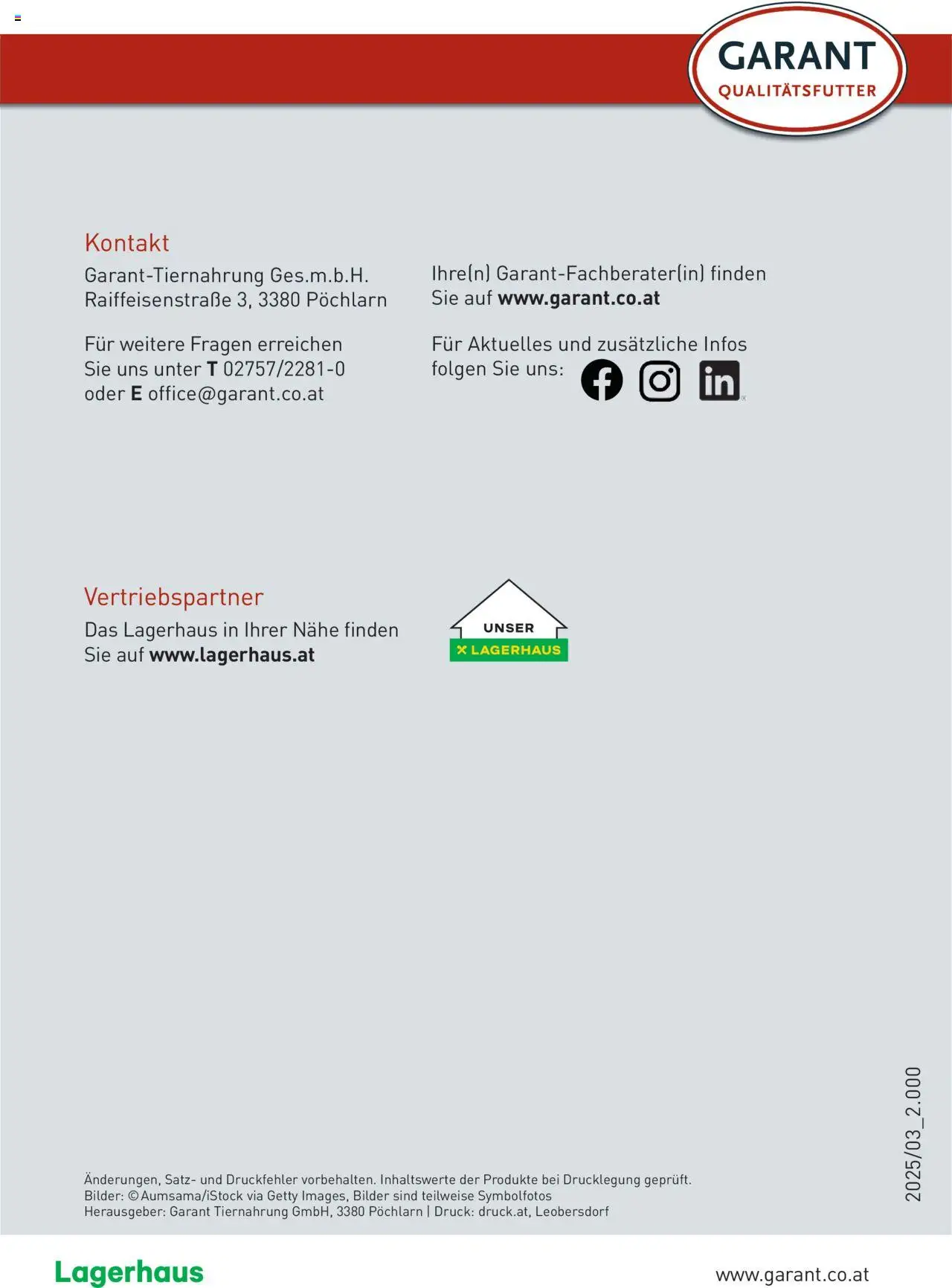 Lagerhaus Prospekt Zuchtsau & Ferkel - Seite 24- gültig ab 14.03.2025