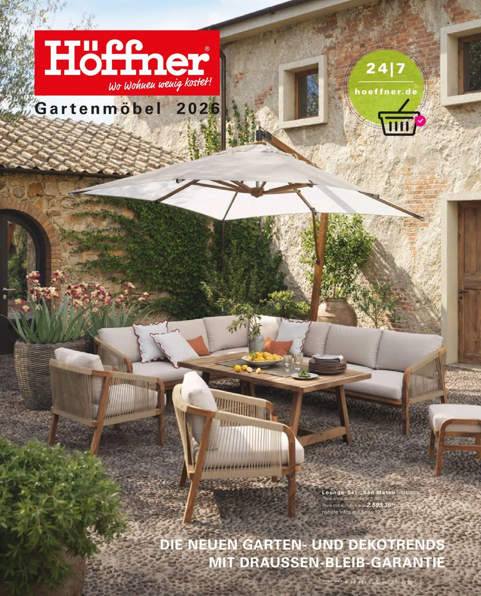 Höffner Prospekt Gartenmöbel - Seite 1 - gültig ab 27.03.2026