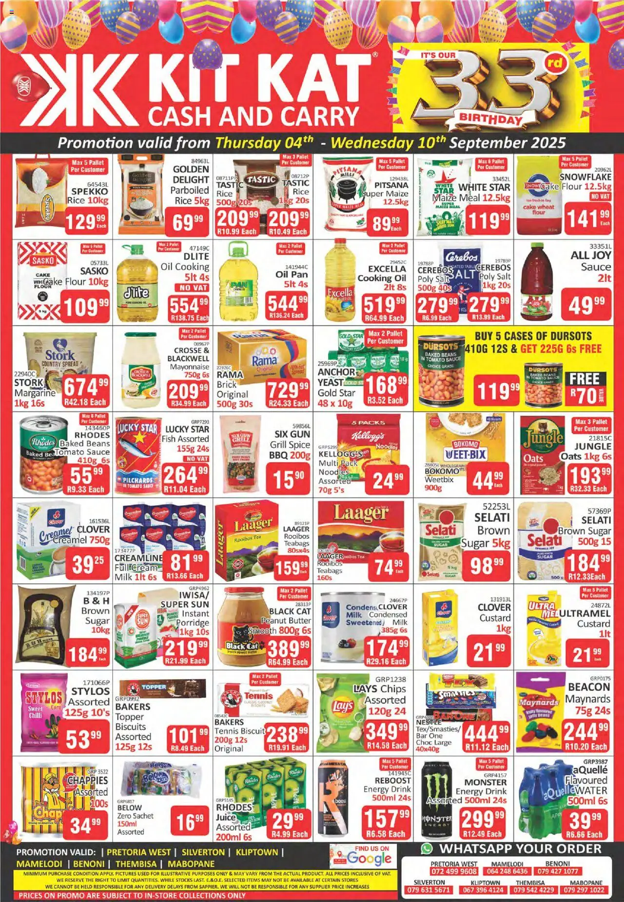 KIT KAT Cash & Carry Specials - page 1- valid from 04/09/2025