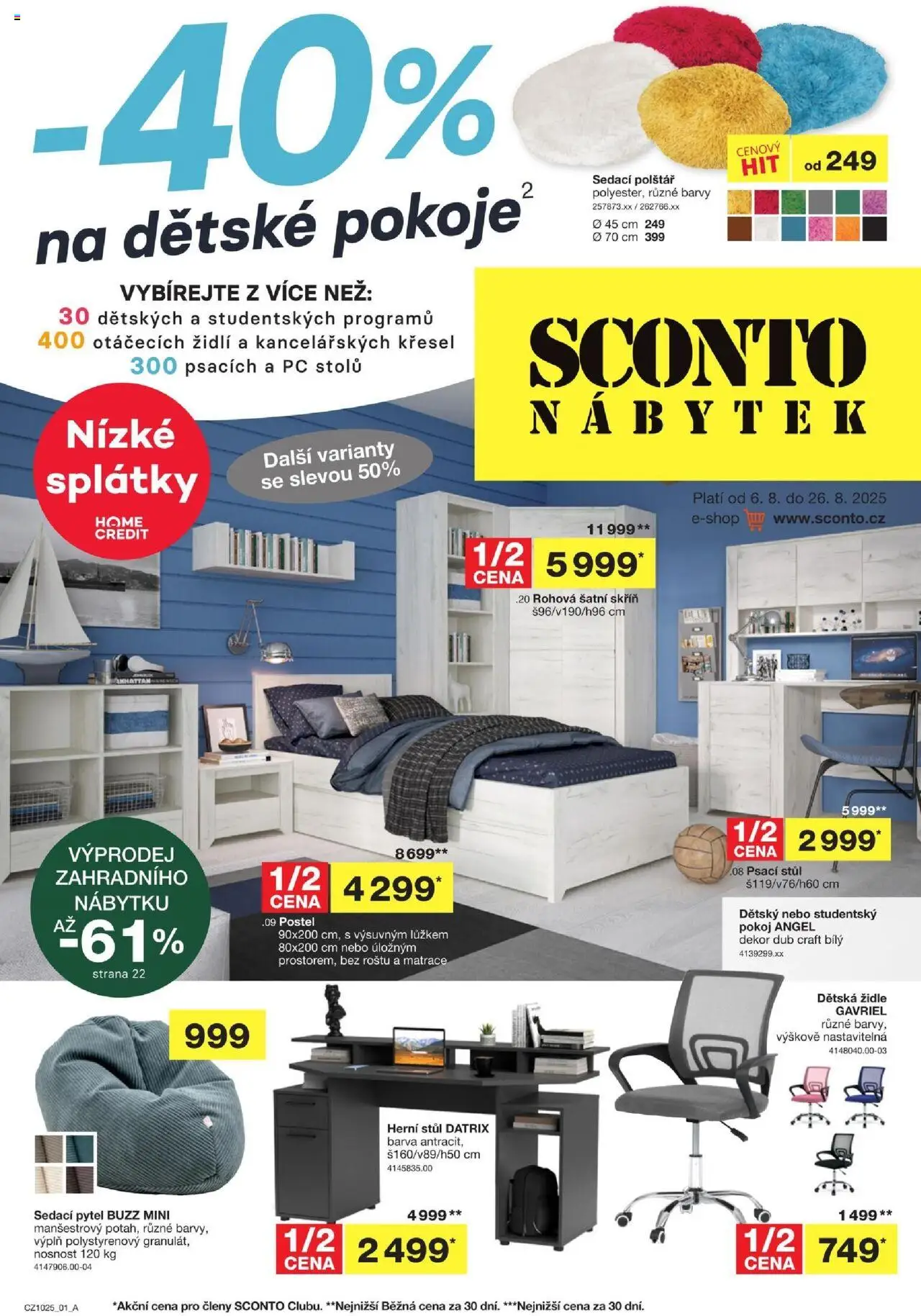 Sconto nábytek leták - strana 1- platný od 06.08.2025