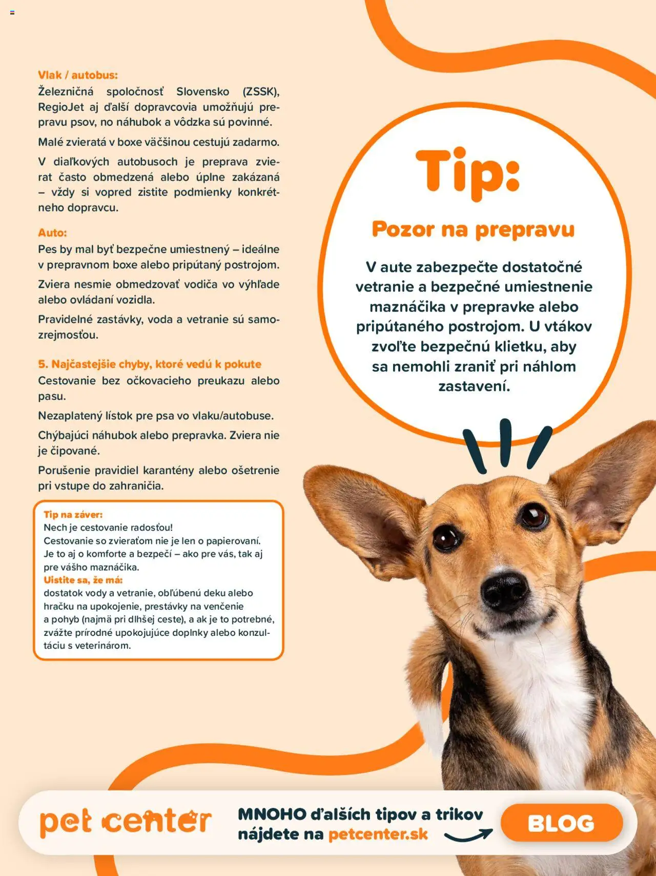PetCenter leták - strana 3- platný od 01.07.2025