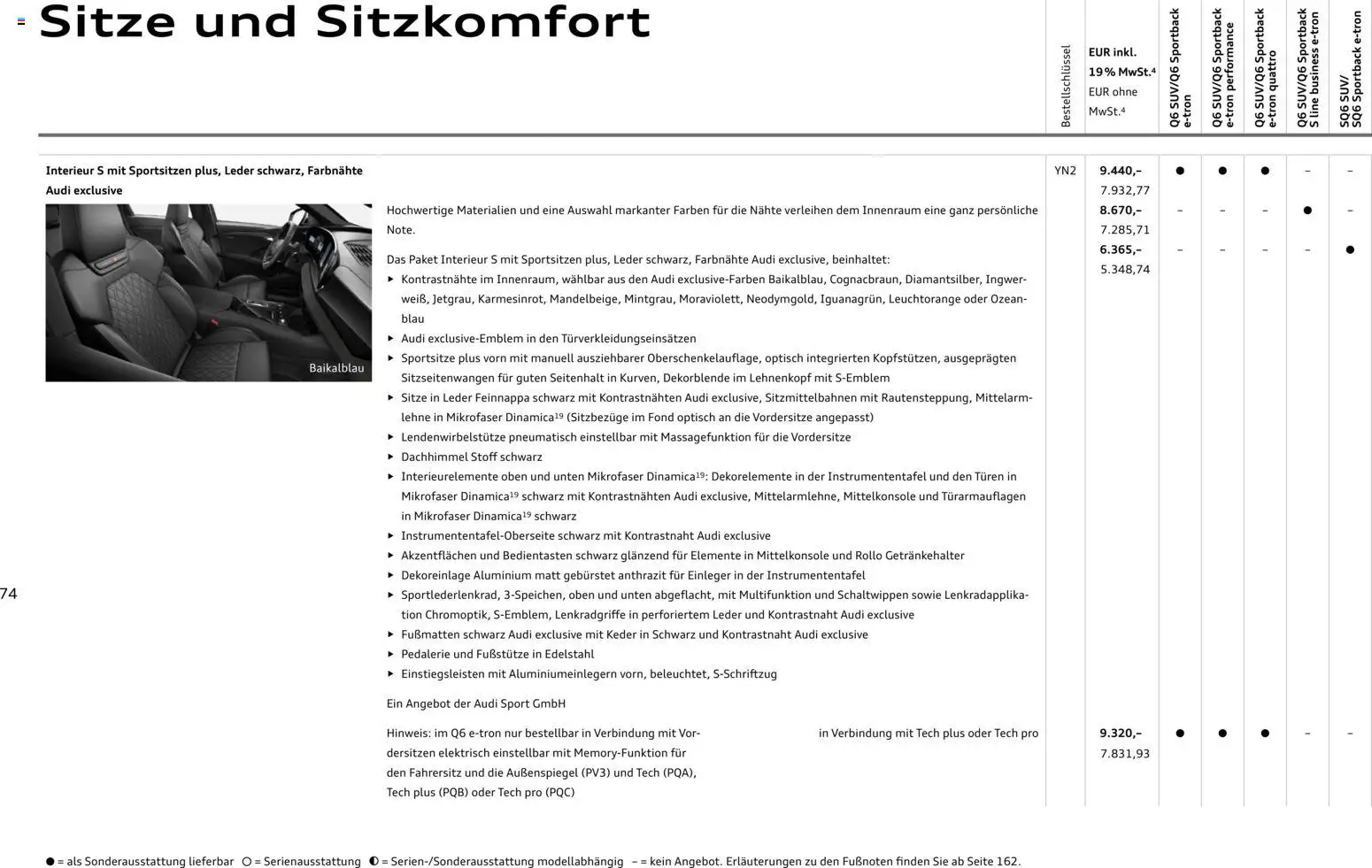 Audi Prospekt 	 - Seite 74 - gültig ab 28.10.2025