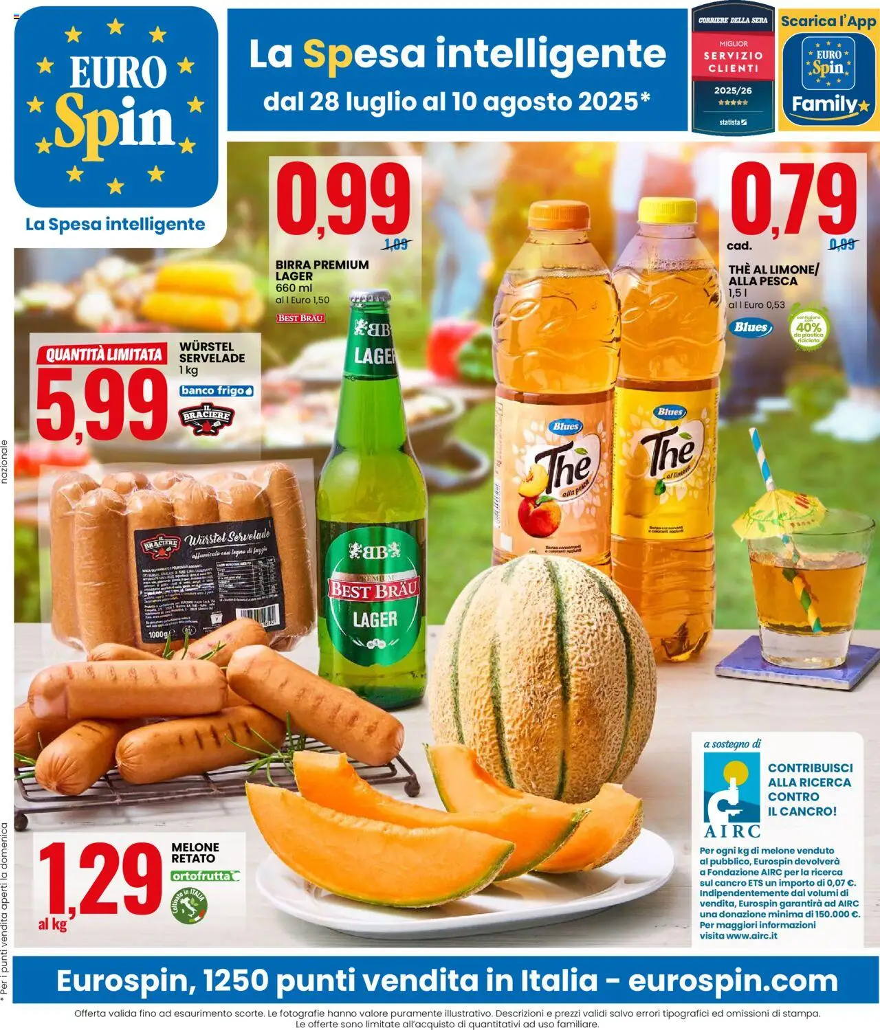 Volantino Eurospin	 - pagina 1 - valido dal 28/07/2025
