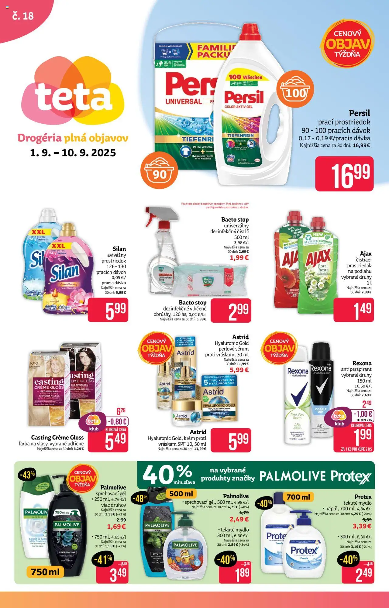 Teta drogerie leták - strana 1- platný od 01.09.2025