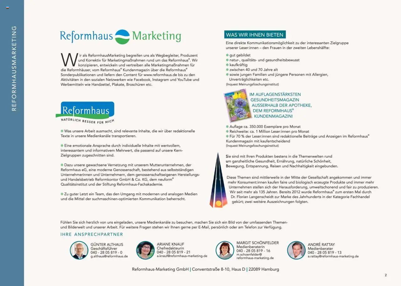 Reformhaus Bacher Themenplan 2025 - Seite 2 - gültig ab 01.01.2025