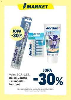 Esikatselu S-market tarjoukset Jordan voimassa alkaen 30/07/2025