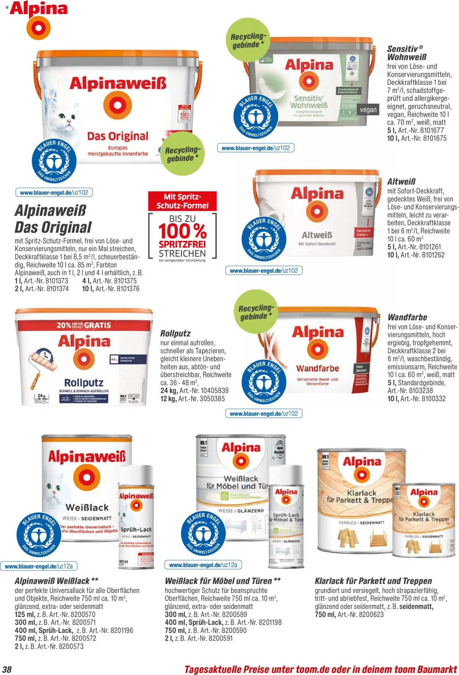Toom Baumarkt  Wohnen & Haushalt 2026 - Seite 38 - gültig ab 01.01.2026