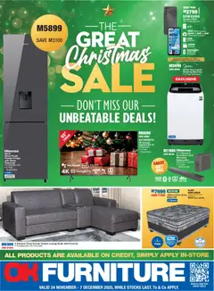 Preview OK Furniture - Lesotho The Great Christmas Sale valid from 24/11/2025