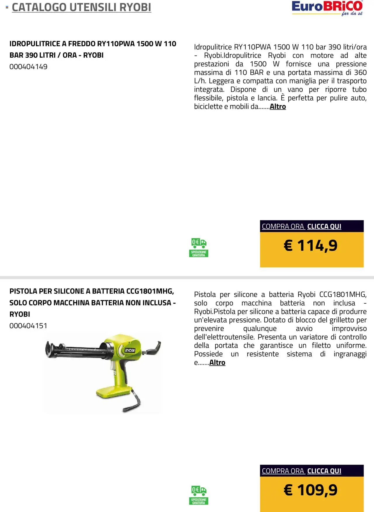 Eurobrico Utensili Ryobi catalogo - pagina 49 - valido dal 23/07/2025