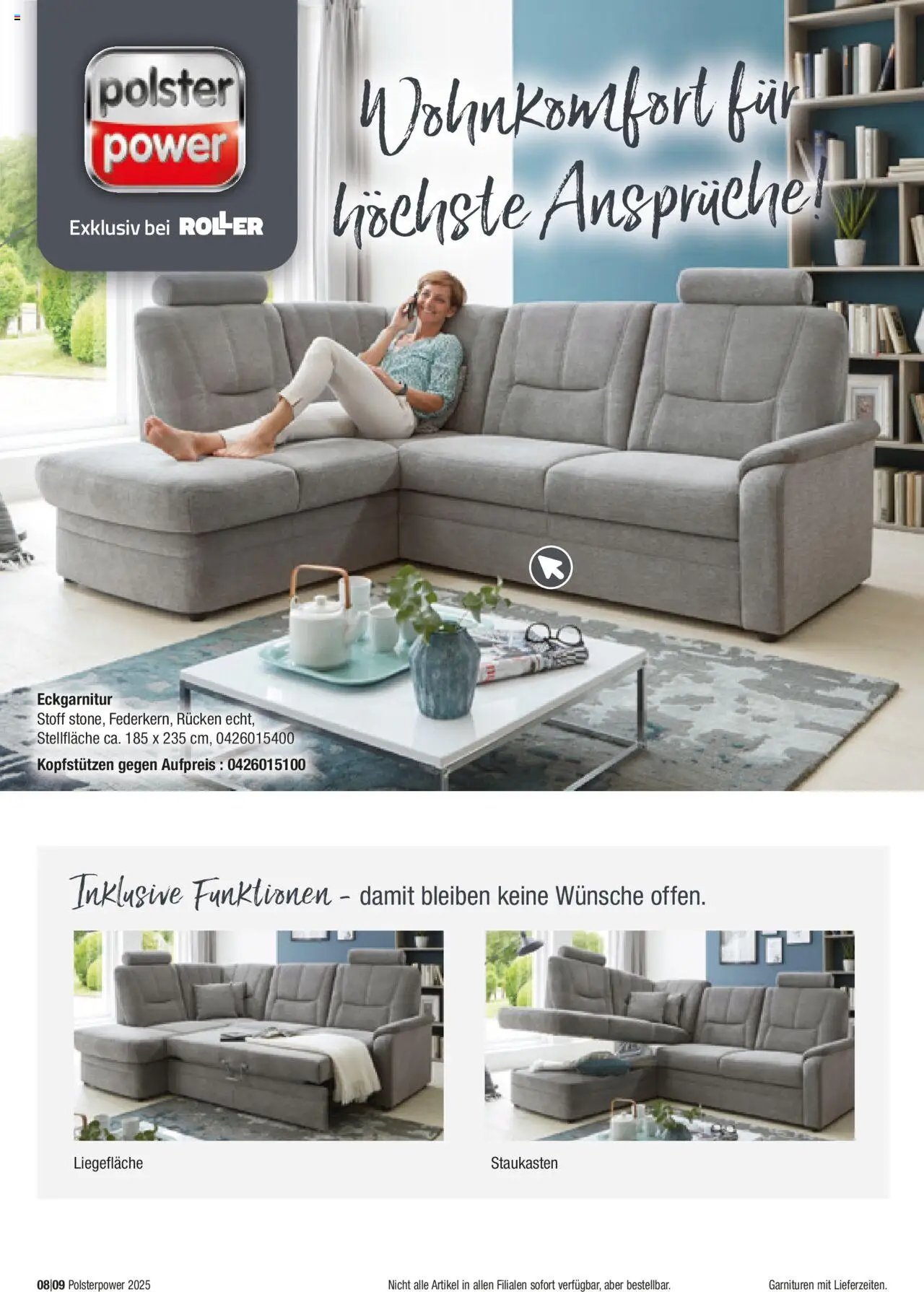 Roller Polster-Power Magazin 2025 - Seite 8 - gültig ab 31.08.2025