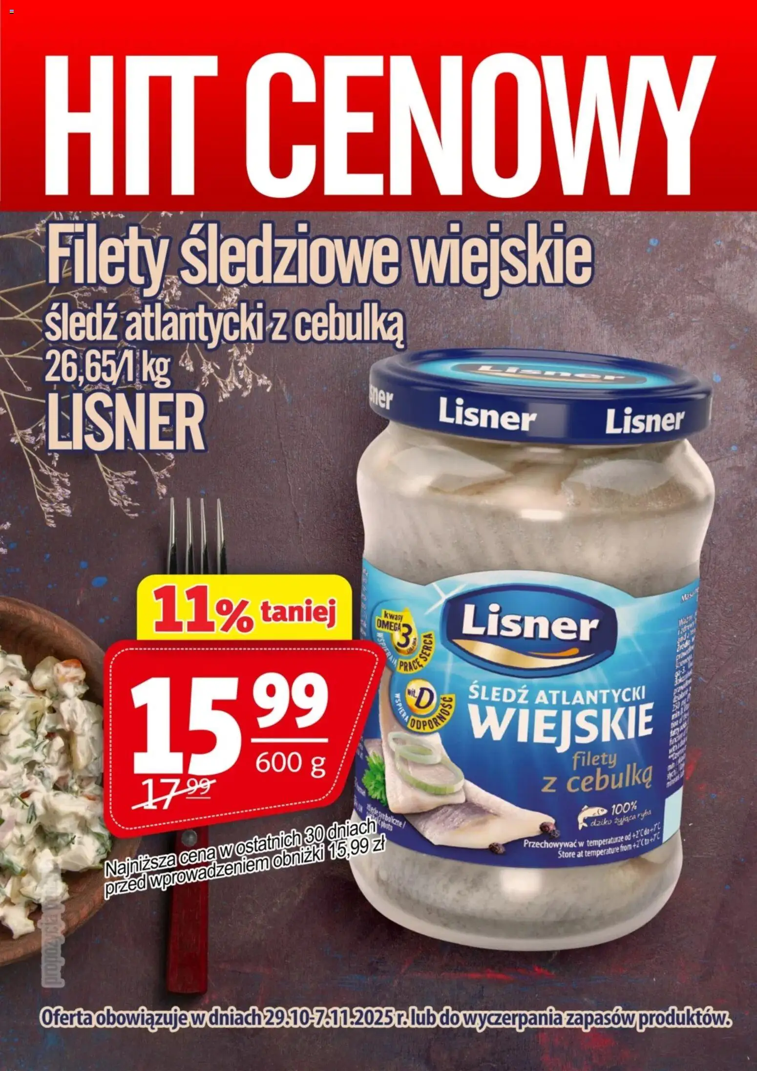 Prim Market Promocja - Filety Śledziowe Wiejskie Lisner - strona 1- ważny od 29.10.2025