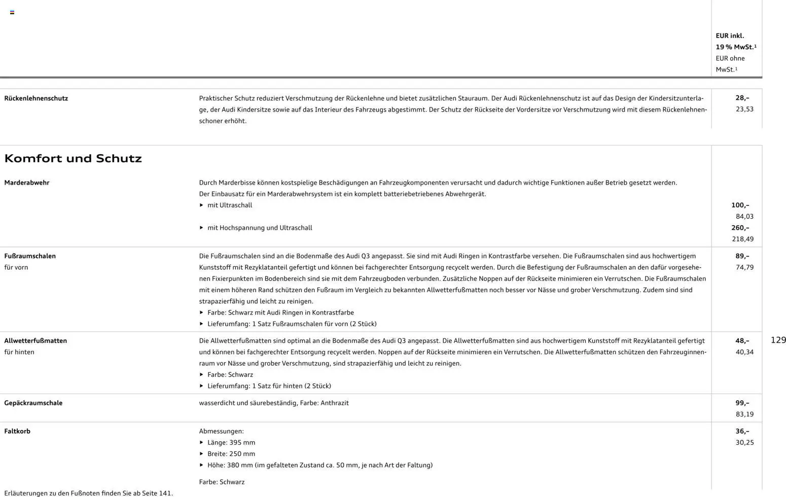 Audi Q3 - Seite 129 - gültig ab 29.01.2026