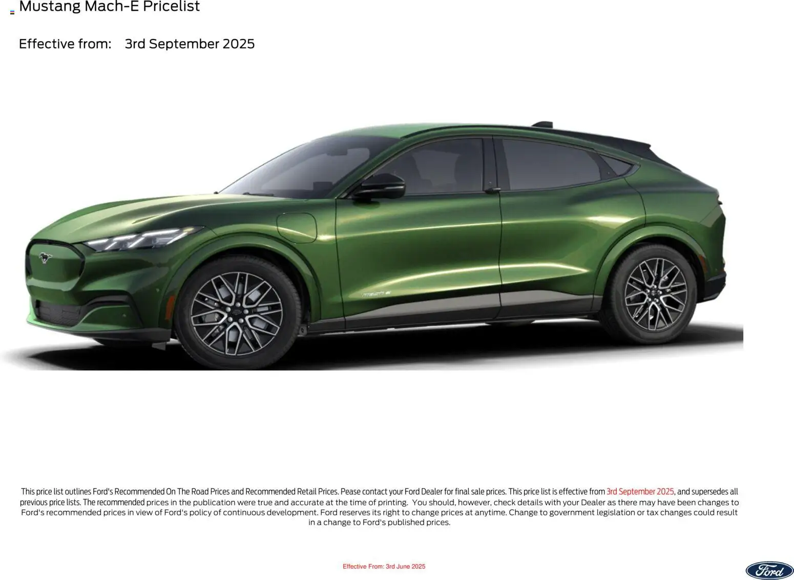 Ford - All-Electric Ford Mustang Mach-E - page 1- valid from 03/09/2025
