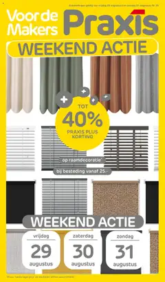 Praxis - Weekend actie geldig vanaf 25-08-2025
