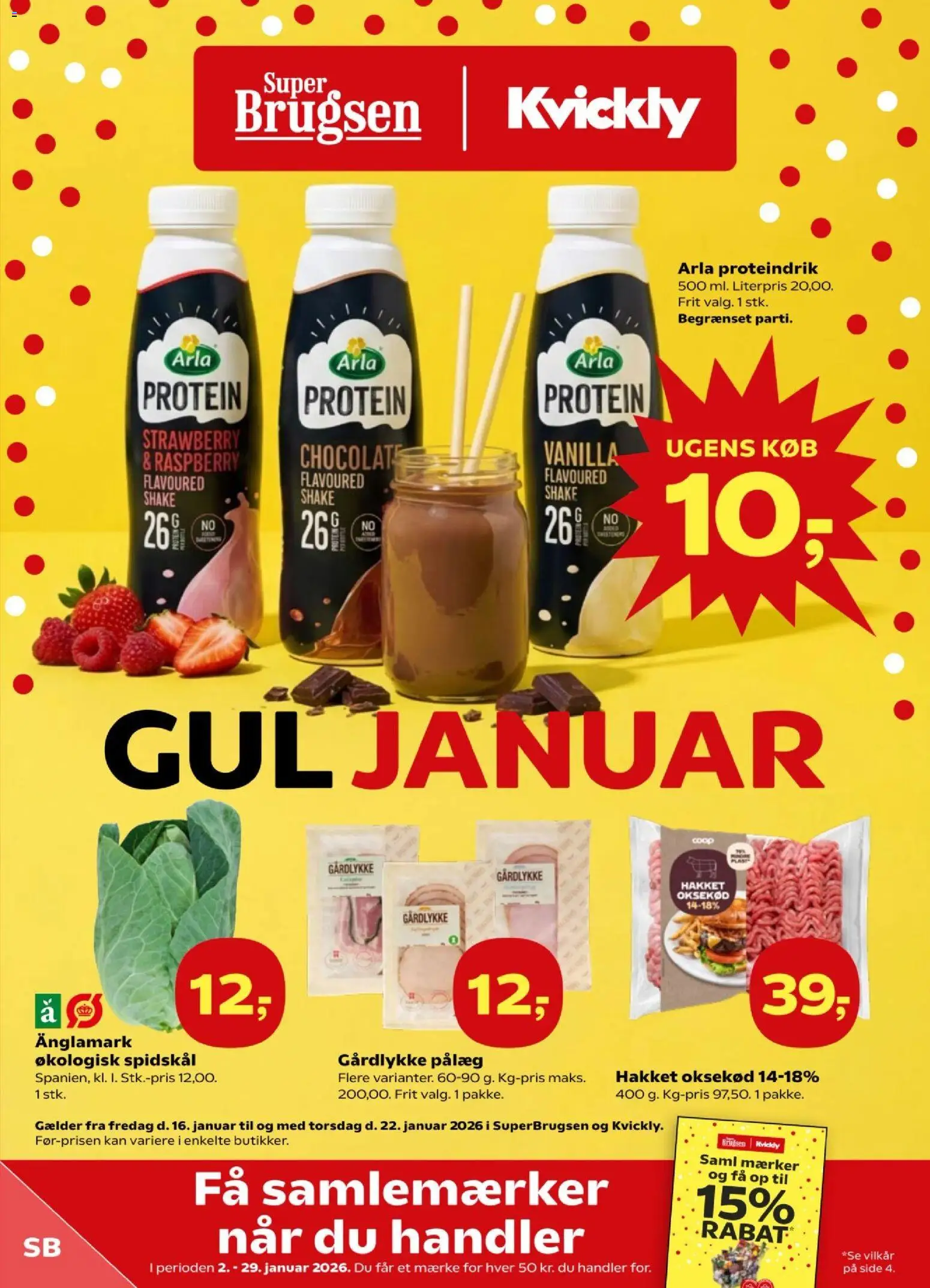 Super Brugsen - Tilbudsavis - side 1- gyldig fra 16/01/2026