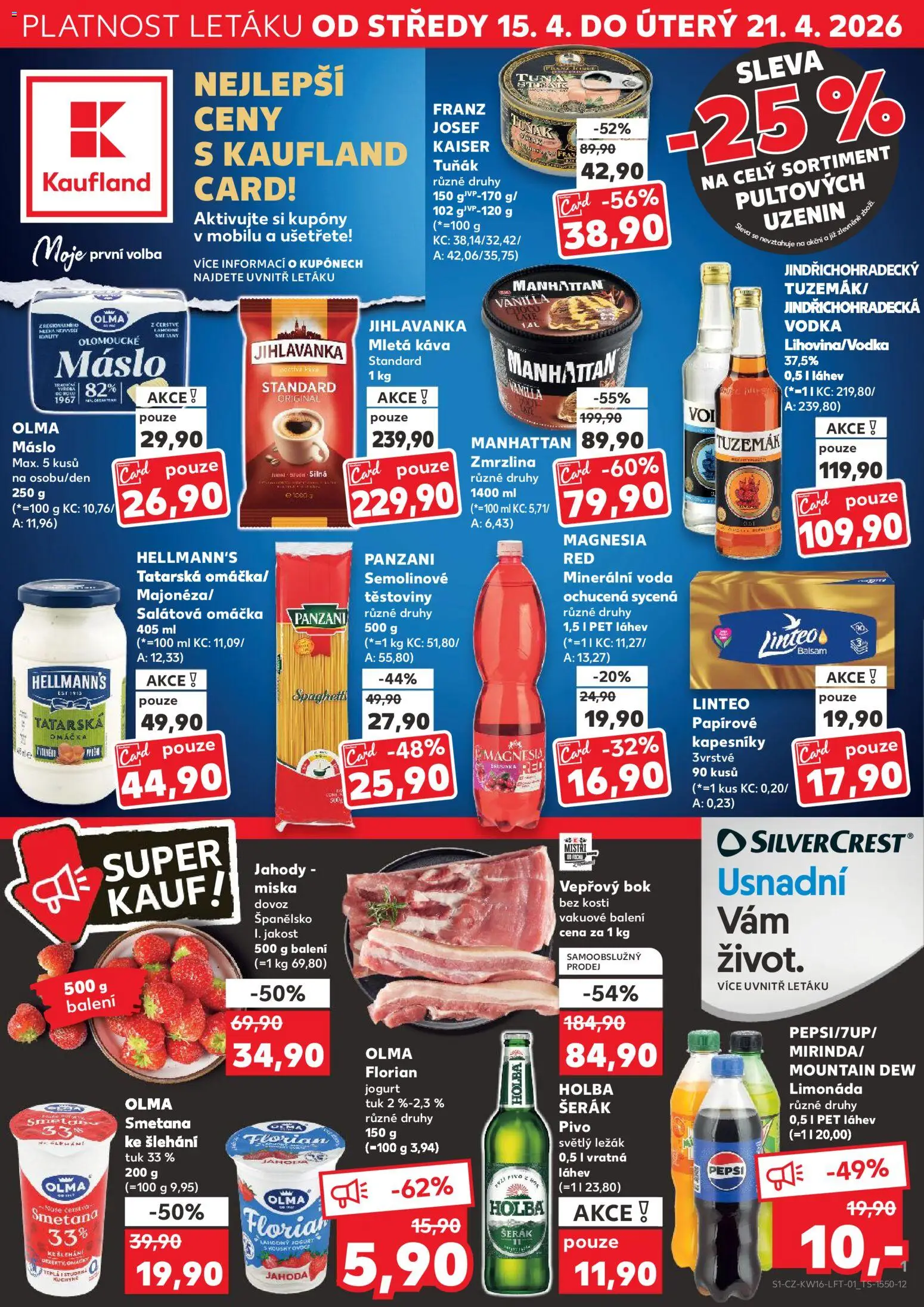 Kaufland leták - strana 1- platný od 15.04.2026