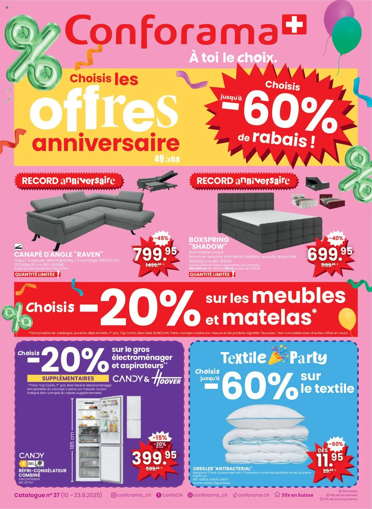 Conforama Aktionen FR - Seite 1- gültig ab 10.09.2025