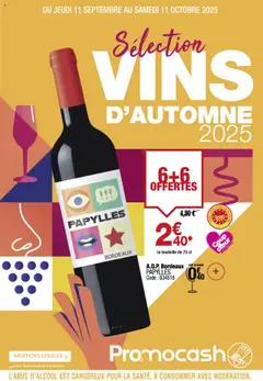 Aperçu Promocash catalogue foire vins automne 2025 valable à partir du 11/09/2025