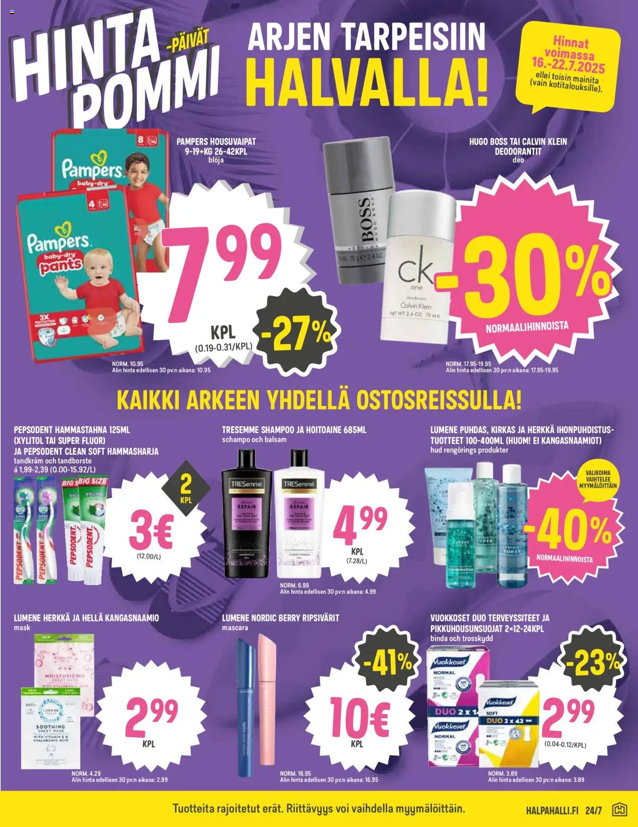 Halpa Halli tarjoukset - sivu 7- voimassa alkaen 16/07/2025