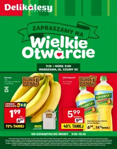 Podgląd Delikatesy Centrum Gazetka - Warszawa Otwarcie ważny od 09.10.2025