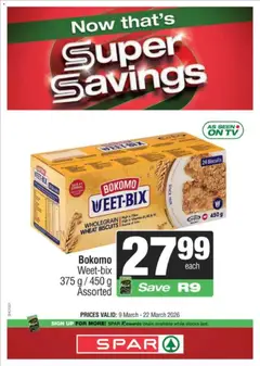 Preview Spar Specials valid from 09/03/2026