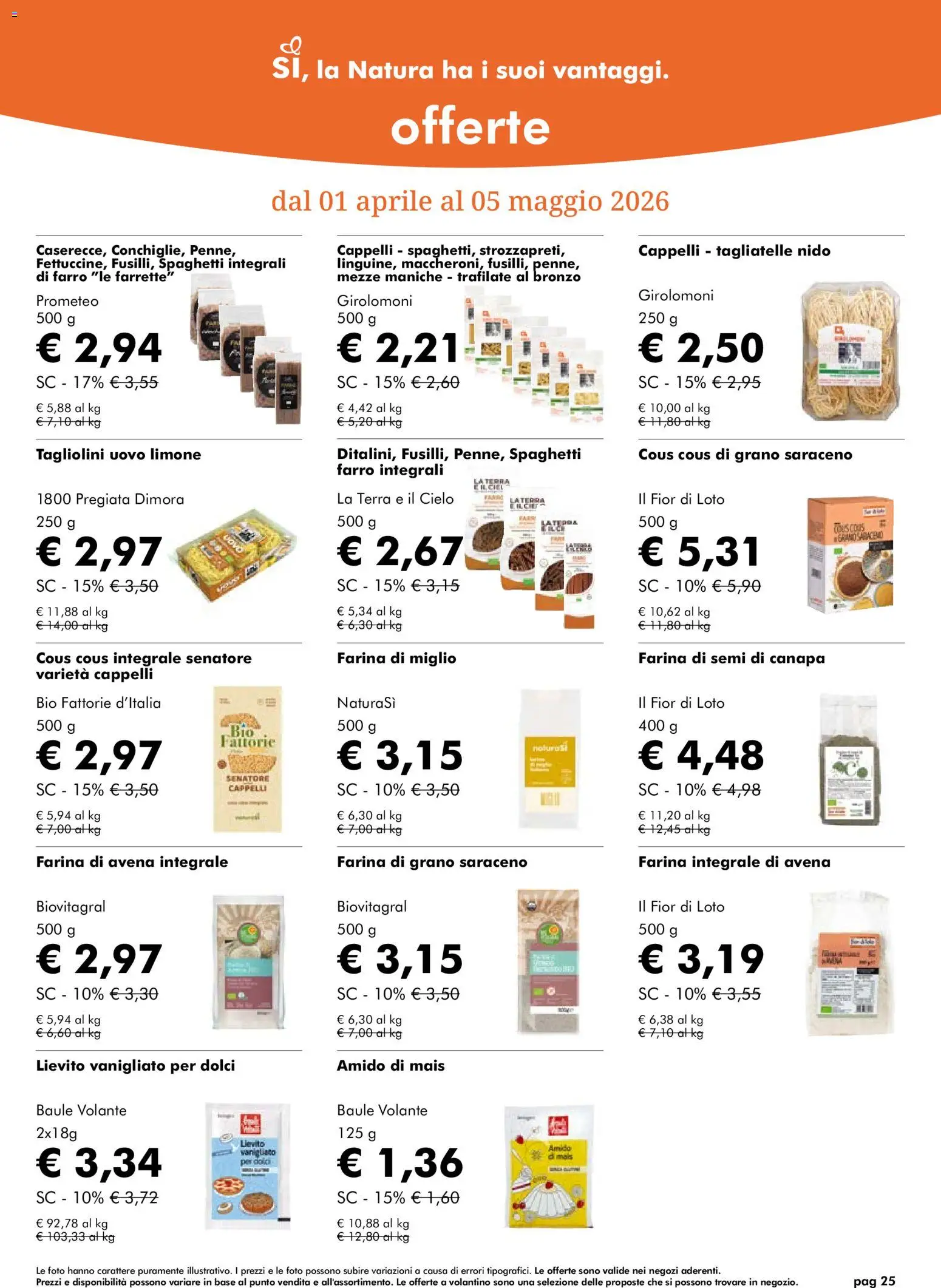 Natura Sì volantino - pagina 25 - valido dal 01/04/2026