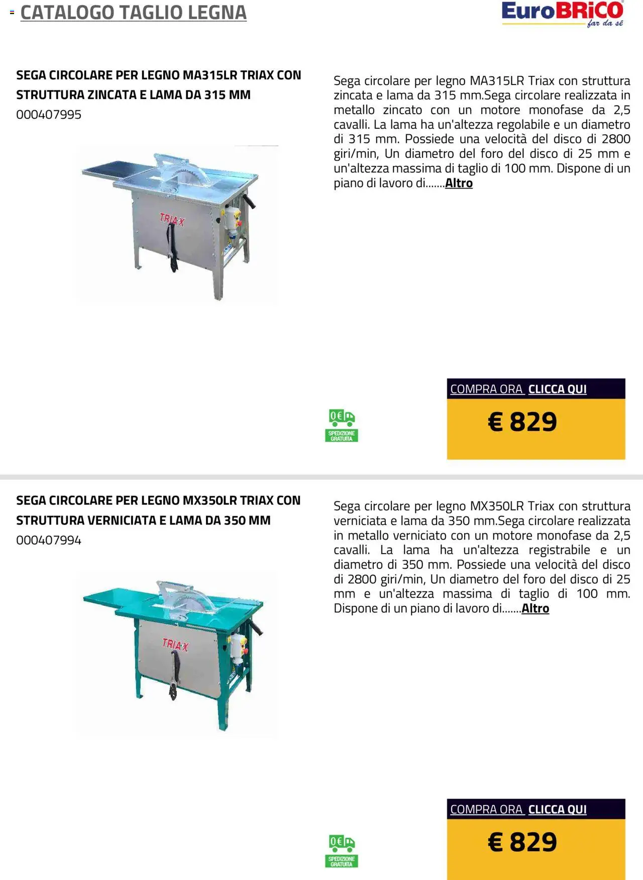 Eurobrico Taglio Legna catalogo - pagina 15 - valido dal 23/07/2025
