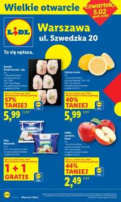 Podgląd Lidl Gazetka - Wielkie otwarcie w Warszawie ważny od 05.02.2026