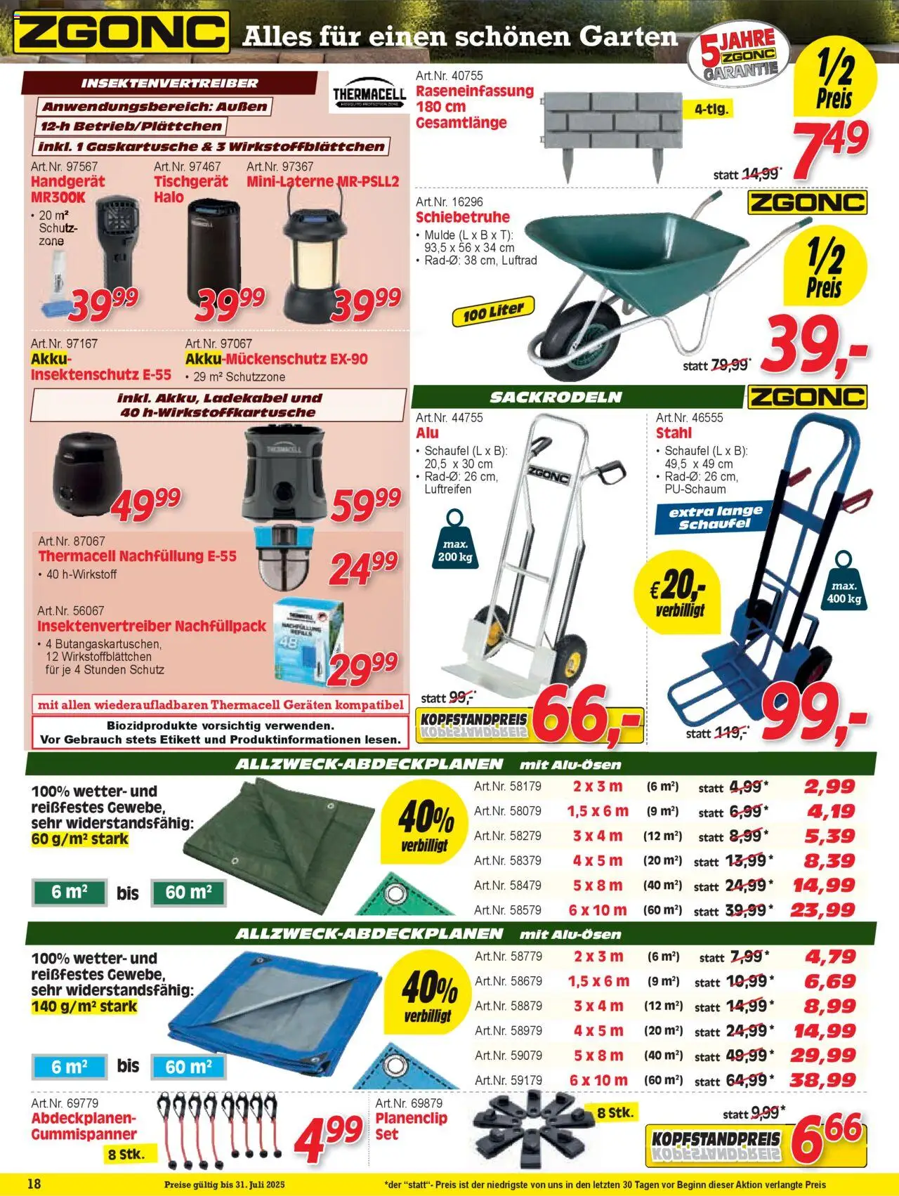 Zgonc - Flugblatt Juli II 2025 - Seite 18- gültig ab 15.08.2025
