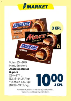 Esikatselu S-market tarjoukset Jäätelöpatukat voimassa alkaen 10/09/2025