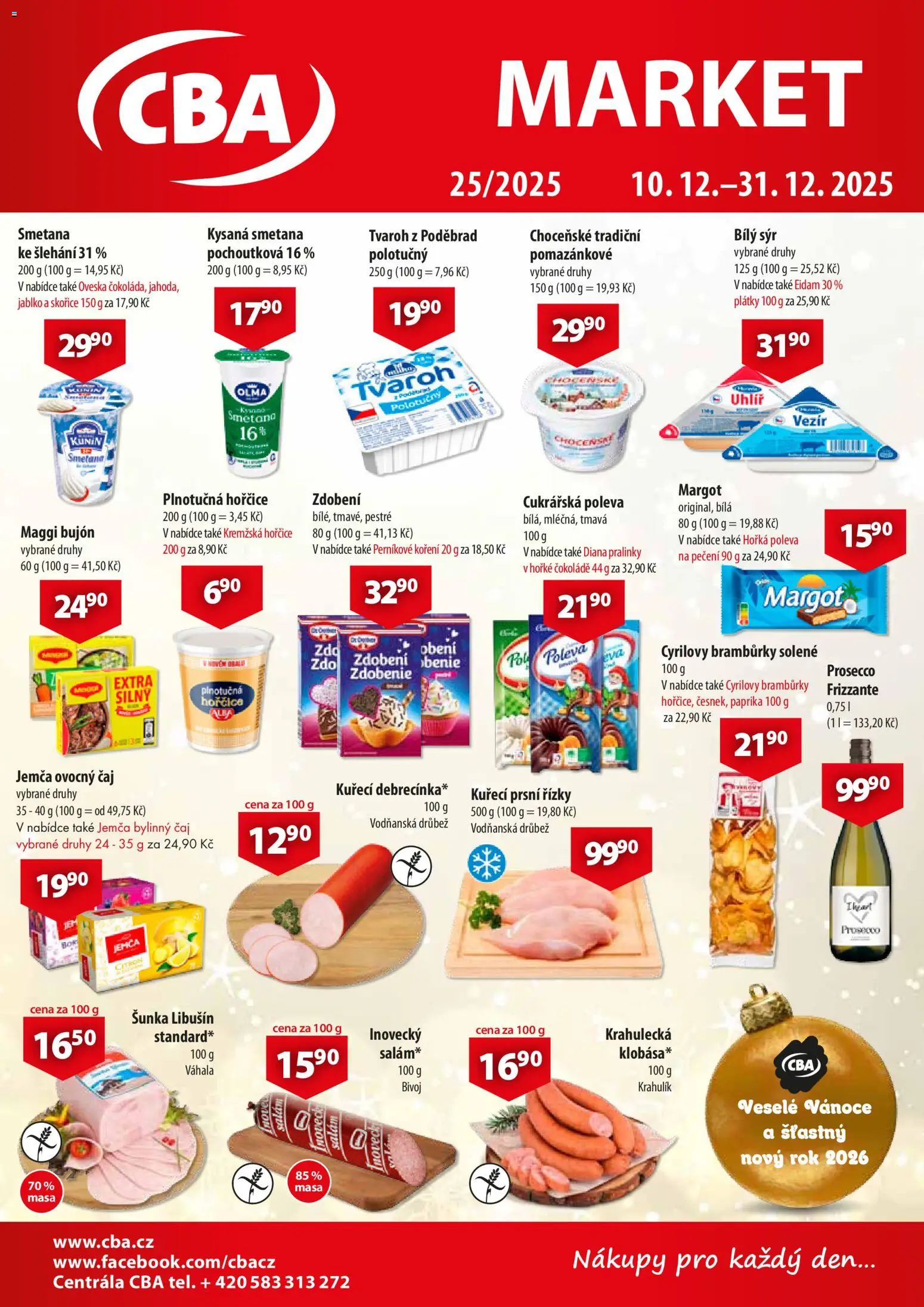 CBA leták - Market - strana 1- platný od 10.12.2025