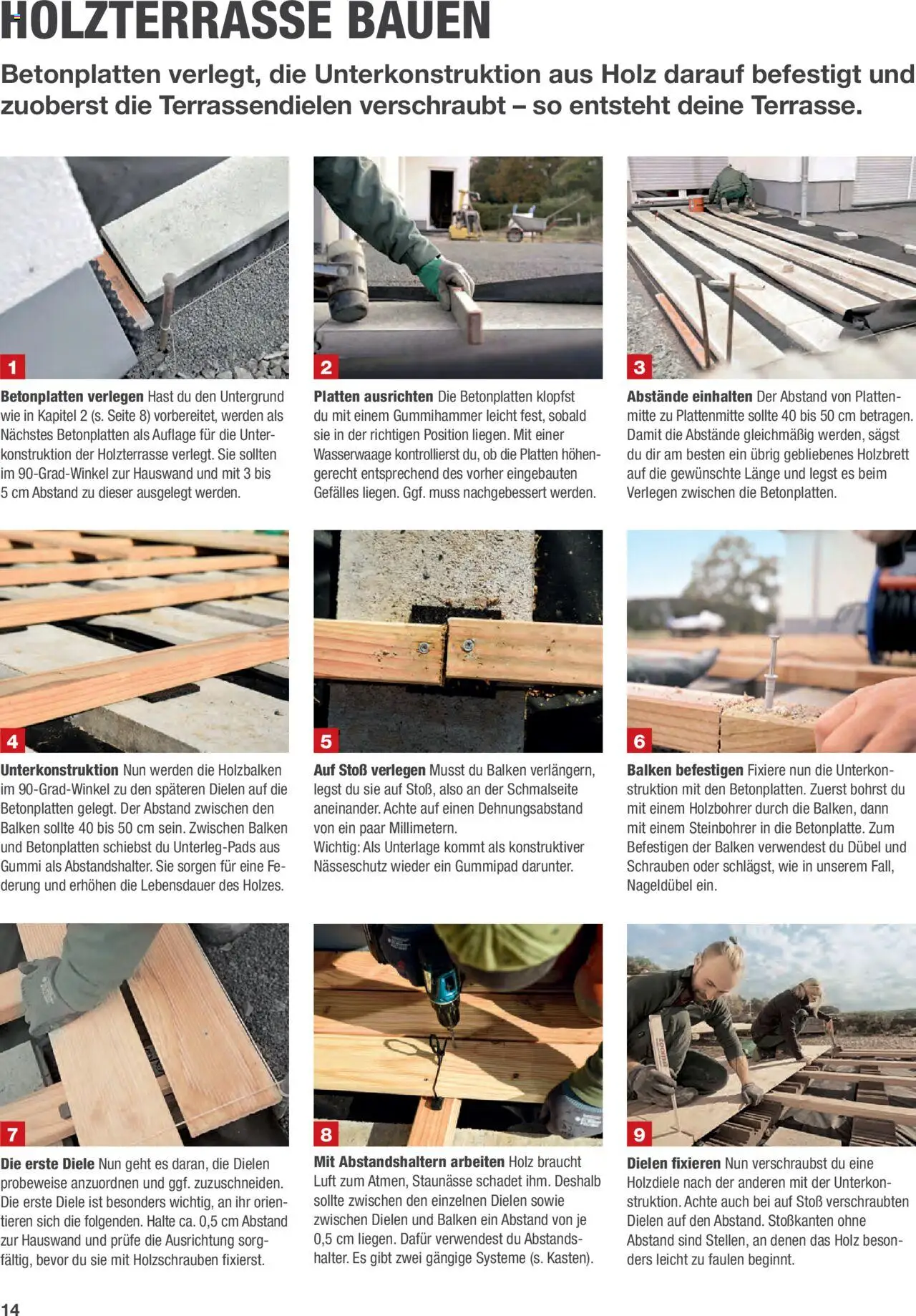 Toom Baumarkt Anleitung Terrasse bauen - Seite 14 - gültig ab 01.01.2024